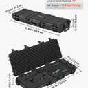 VEVOR Rifle Case, Rifle Hard Case with 4 Layers Fully-protective Foams, Lockable Hard Gun Case with Wheels, IP67 Waterproof & Crushproof, for Rifles or Shotguns