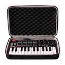 LTGEM Case Compatible with Akai Professional MPK Mini MK3 / MPK Mini Play MK3 25 Key USB MIDI Keyboard Controller, Black+Gray(Case Only)