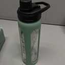 Asbirg 2.0 Fitness | Protein Shaker Made of Glass | Protein Shaker | Drinking Bottle | with Spiral Ball | 24 oz (Pastel Green)