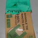1.6 Gallon Tie Handles Compost Trash Bags 120 Food Scrap Bags, Compostable Kitchen Waste Bags with Europe EN13432 & ASTM D6400 Certified