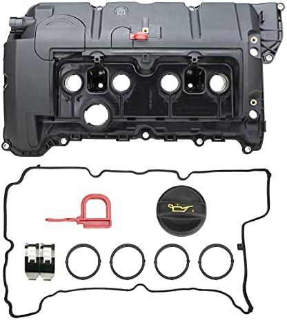 MITZONE Cylinder Head Valve Cover Compatible for 2007-2015 Mini Cooper Base R55-R61 non-S N16/N12 1.6L Replace 11127646554