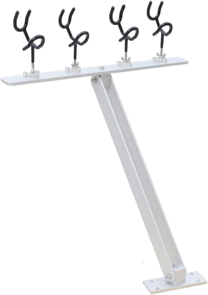 4 Head Fishing Rod Holder, 360 Adjustable Fishing Rod Holder Aluminum PVC Coated Boat Fishing Holder (X-Large)