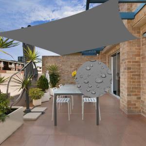 10' *10' Waterproof Sun Shade Sail Canopy Awning Shelter, 95% UV Block Water Resistant for Backyard Yard Deck Patio Garden Outdoor Activities and Facility (We Make Custom Size), Grey 