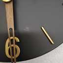 30.720 Inch Large Modern Decorative Wall Clocks for Living Room,Big Metal Minimalist 3D Arabic Numeral Dial,Farmhouse Pendulum Wall Clock With Elegant Walnut Pointers for Office,Dining Room Decor