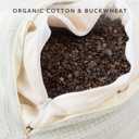 Avocado Organic Square Meditation Pillow, GOTS Certified Organic Cotton Cover, Natural Buckwheat Fill