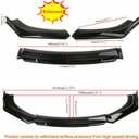 Gloss Black Bumper Lip Spoiler Splitter Fit for 1997-2002 2010-2021 Chevy Camaro LS LT1 SS Coupe Convertible Front Rear Body Kit Side Skirt