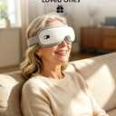 Pinailon Eye Massager with Heat, Massaging Eye Mask with Heating & Music, Facial Massager,Relaxing Eye Care Headache Massager Equipment for Migraines Relax Eyeris for Her Him