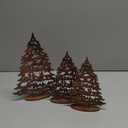 Huwena 3 Pcs Christmas Nativity Scene Table Ornament Vintage Jesus Nativity Set Rustic Farmhouse Holiday Wood Tree Wooden Christmas Tree Tabletop Decoration for Home Tiered Decor Xmas Signs (Classic)