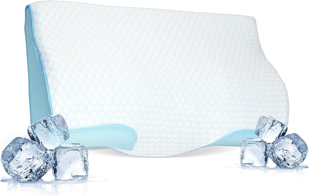 Derila King Size Cooling Pillowcase | Optimal Temperature Control for Your Memory Foam Pillow for Perfect Sleep. Quality Material White Pillowcase ensures Anti Snore Pillows (King Size (23.6" x 13.4" x 4.3"), Cooling Pillowcase | White)