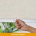 Persilux Free-Stop Cordless 100% Blackout Roller Blinds for Windows, Natural Woven Fabric UV Protection Privacy Thermal Insulated Roller Shades for Windows, Bedroom, Glass Door, Cream 23" W x 72" H