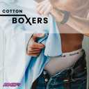 Rocky Men's Boxer Briefs Breath-Easy 95% Cotton Fabric Underwear, Tagless (Blue, M)