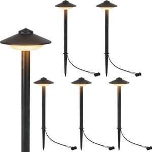 6 Pack Low Voltage Pathway Lights LED Garden Lights Warm White