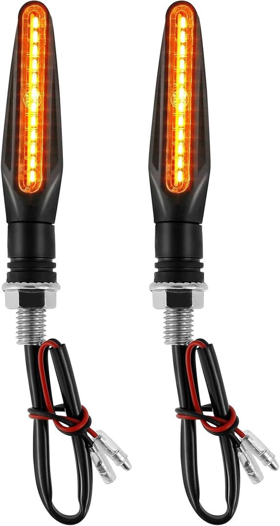 Motorcycle Turn Signals,LED Brake Lights, 12V Amber Daytime Running Lights Compatible with Motorcycle, Dirt Bike Motorbike (4)