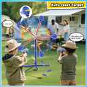 Rocket Shooting Games Toys with Rotating Target 2 Toy Guns 20 Foam Darts Kids Outdoor Toys for Boys Age 5 6 7 8 9 10+ Year Old Carnival Games Compatible with Nerf Guns