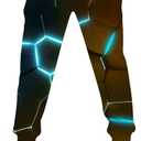 UNICOMIDEA 6-16T Boys Pants Girls Funny Joggers Sports Sweatpants with Drawstring (8-9 Years, 05 Black-blue)