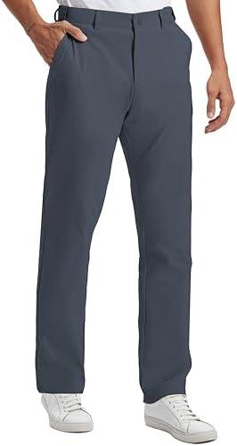 Bamas Mens Golf Pants Lightweight Quick Dry Anti-Slip Work Dress Pants 30"/32"/34" Stretch Casual Slacks with 4 Pockets XXL