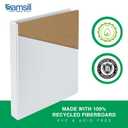 Samsill 2 Inch 3 Ring Binders, Economy Round Ring, Clear View Cover, 425 Sheet Capacity - for School, Home, Office - White, 4 Pack