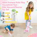 Kids Vacuum Cleaner Toy Set for Toddlers - 2PCS Toy Vacuum Sets for Toddlers 3+ Toddler Vacuum Toy That Works with Sound Effects, Baby Play Vacuum Pretend Role Play Household Housekeeping