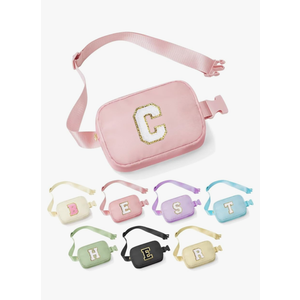 Birthday Gifts for Women - 30th 40th 50th 60th 70th Birthday Gifts for Mom Daughter Her Friend Sister Girlfriend, Personalized Gifts Christmas Gifts, Initial Belt Bag Crossbody Bags, Pink C