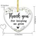 Gossby Gift for Teacher Women, Men - Thank You for Helping Me Grow Christmas Ornament - Appreciation, Thank You, for Teacher from Student - 2025 Xmas Tree Decor