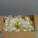 50 Pcs Disco Balls Reflective Disco Ball Decorations Hanging Disco Ball Ornament Different Sizes Mirror Ball for Home Decor, Party, Club (Gold)