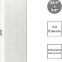 Shiplap Felt Wall Panels for Interior Wall Decor, Accent Wall Paneling for Bedroom Living Room & Office, Peel and Stick, Sound Absorbing 24 Pack Felt Wall Tiles with Adhesive - Warm White