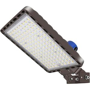 Juyace 350W LED Parking Lot Light Stadium Flood Lights Trunnion Bracket Yoke Wall Mount Dusk to Dawn Outdoor Lighting Exterior Commercial Outside IP65 Waterproof 100-277V Security Area