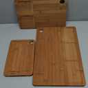 Bamboo Cutting Board for Kitchen, 3-Piece Set with Juice Grooves, Side Handles & Non-Slip Mats  Durable Bamboo Chopping Board for Meat, Vegetables and Fruits