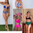 Daci Full Coverage Bikini Bottoms - Mid Rise Bathing Suit Bottoms for Women Tummy Control Swimsuit Bottom, Size M