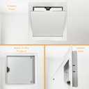 Access Doors Panel 18 x 18 inch Aluminum Alloy Access Door for Drywall Panel for Wall and Ceiling Electrical and Plumbing (White, 18 x 18 inch)