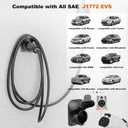 EV Charger Holder Wall Mount Electric Car Charging Cable Holster for SAE J1772 Charging Plug & Connector