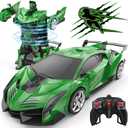 BLUEJAY Transform Rc Cars for Boys 4-7 8-12, 2.4Ghz Remote Control Car 1:18 Scale Transforming Robot, One-Button Deformation 360 Rotation Car Toy Gifts for Boys 3-5