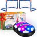 Hover Soccer Ball - Indoor Soccer Ball, Indoor Flying Toy Games (2 Floating Disk + 2 Goals) Boy Birthday Gifts, Indoor Silent Game | 4 in 1 Pack