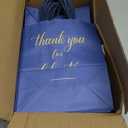 DjinnGlory 50 Pack Medium-Sized Navy Blue Welcome Paper Gift Bags 10x8x4 Inch, Thank You for Celebrating with Us Bags with White Tissue Paper for Wedding, Bridal Shower Parties