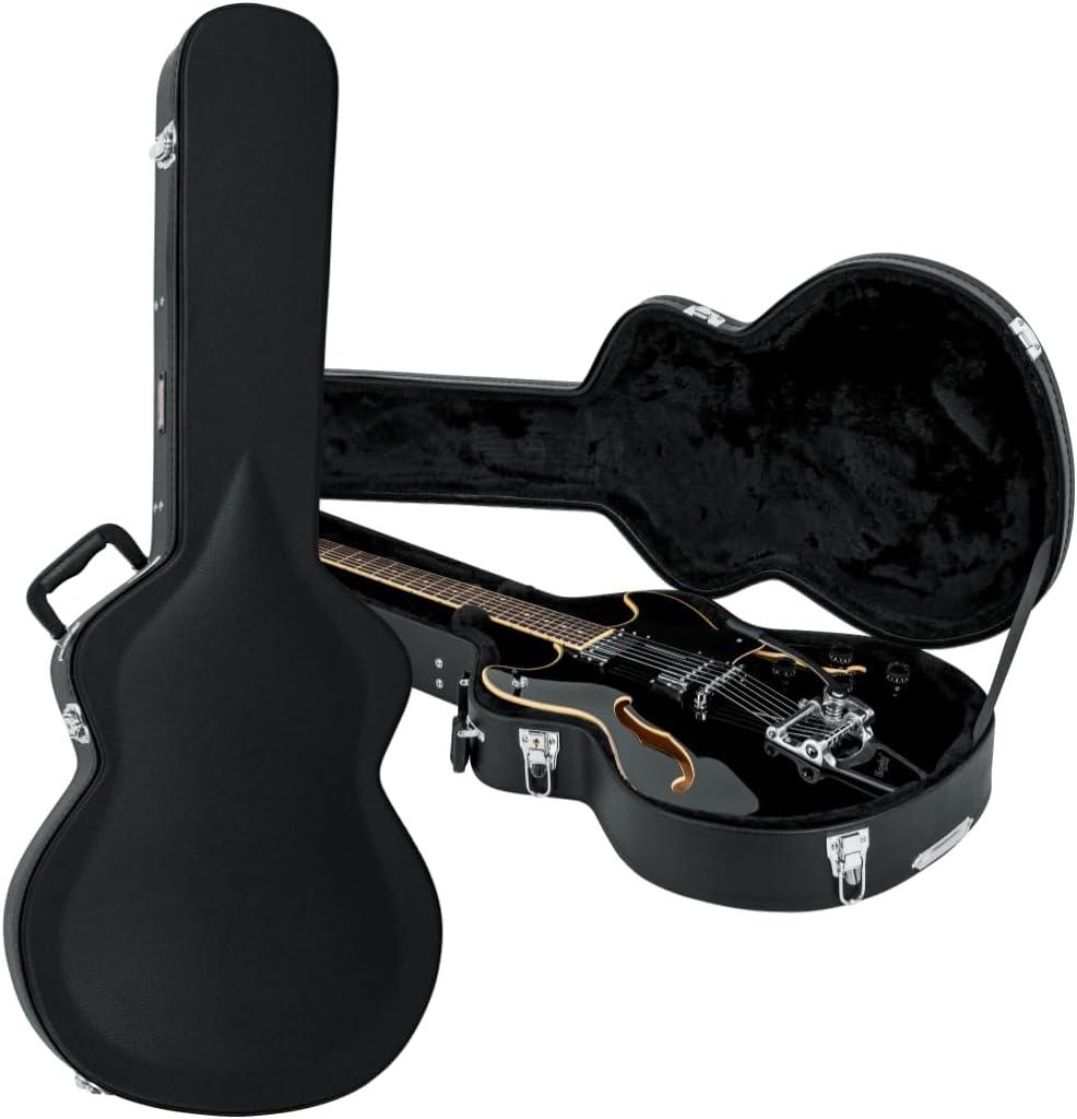 Gator Cases Hard-Shell Wood Case for Semi-Hollow Guitars, Fits Gibson 335 (GWE-335)