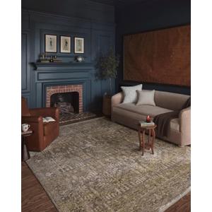 Loloi Magnolia Home by Joanna Gaines Junie Collection JUE-02 Moss/Natural 2'-0" x 3'-0", .38" Pile Height, Accent Rug