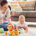 Baby Music Toy Duck Baby Belly Time Toys 12 Months Newborn Development Crawling Toy Glowing Walking Singing Toys 3-4 Years Old Boys and Girls Gifts (Yellow)