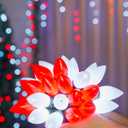 Brightown C9 Christmas Lights Outdoor Waterproof, 66ft Vintage Lights String with 100 Smooth Opaque Bulbs, Plug-in Waterproof Roofline Lights String for Outside Patio Christmas Holiday Decor (Opaque Red and White)