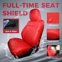 FREESOO Custom Fit for Toyota Tacoma Seat Covers, Front & Rear Fit 2005-2015 Full Coverage Waterproof Leather Truck Automotive Seat Covers, Tacoma Seat Covers Pickup Seat Protector (5 Seats, Red)