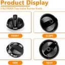 Funmit 316220009 Top Burner Stove Knob Replacement for Frigidaire Replaces AP4322122 PS1991531 EAP1991531 (Black, 5 Pack)