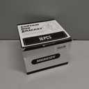 MUAKIOY (16 Pack) Gold No-Drill Curtain Rod Brackets, Self-Adhesive Adjustable Hooks for 0.5''-1.3'' Curtain Rods, Stick-On Wall Holders with Damage-Free Installation