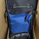 Amazon Basics 35-Inch Large Rolling Duffel Bag for Travel with Wheels and Handle, Durable Ripstop Polyester, 2 Layers of Space, Multiple Interior and Exterior Pockets, Blue
