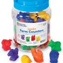 Learning Resources Jumbo Farm Counters - 30 Pieces, Ages 18+ months Toddler Learning Toys, Preschool Toys, Farm Animals for Kids