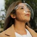 zeroUV - Protective Face Shield Full Cover Visor Glasses/Sunglasses (Anti-Fog/Blue Light Filter) (Clear/Clear) Single