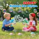 EagleStone Toys for 3+ Year Old Boys Girls, 2 Pack Bubble Gun Machine with Bubble Solution, Outdoor Toy for Kids Ages 4-8,Kids Toys for Ages 3-4 4-6 5-7, Birthday Gifts for 3 4 5 6 7 8 Year Old Boys
