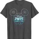 Disney Mickey Mouse Icon Fireworks Vacation Family Trip 2025 T-Shirt Small