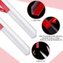 Newtay 2 Pcs 3/8'' x 73'' Long Clear Vinyl L-Type Seal Strip with Pre-Applied Self Adhesive Threshold Water Dam Barrier Bathroom Glass Shower Door Seal Strip for Gap Frameless Shower Door