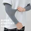 Arm Sleeves for Men Women to Cover Arms with Thumb Holes, Sun UV Protection Arm Warmers, for Volleyball Football Golf (Black)