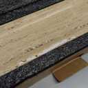 Koville Marble Incense Holder, Incense Holder for Sticks, Incense Sticks Holder Ash Catcher for Meditation Yoga SPA, Natural Stone Incense Burner, Home Table Decor (Travertine)