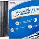 Spearhead Odor Defense Breathe Easy AC & Heater Cabin Filter, Fits Like OEM, Up to 25% Longer Lasting w/Activated Carbon (BE-643)